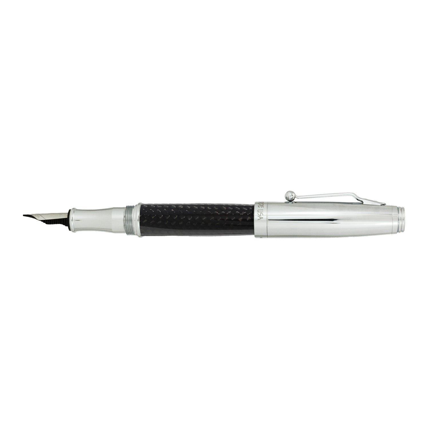 Monteverde Invincia Fountain Pen - Chrome & Carbon Fibre 11