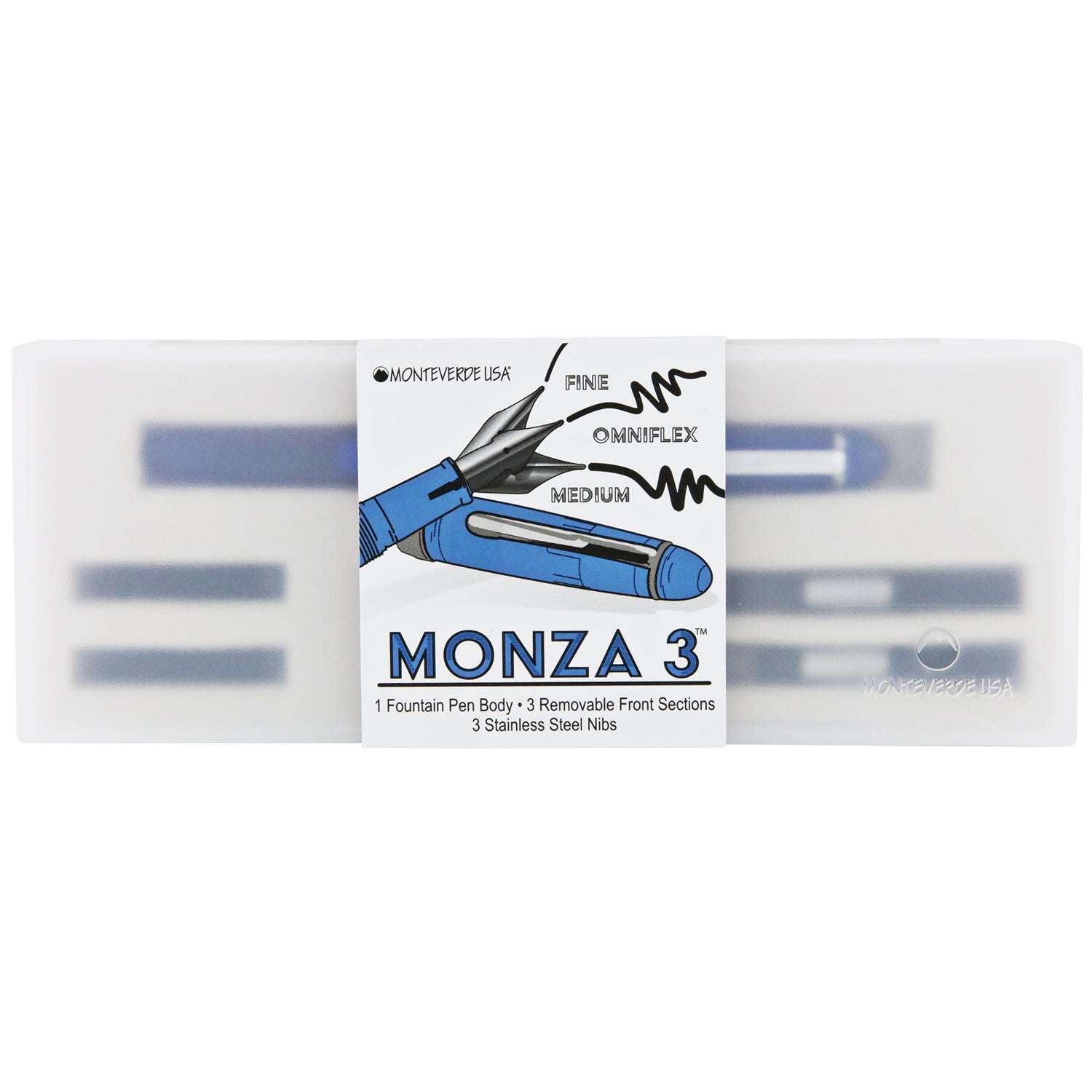 Monteverde Monza 3+ Fountain Pen Gift Set - Blue CT