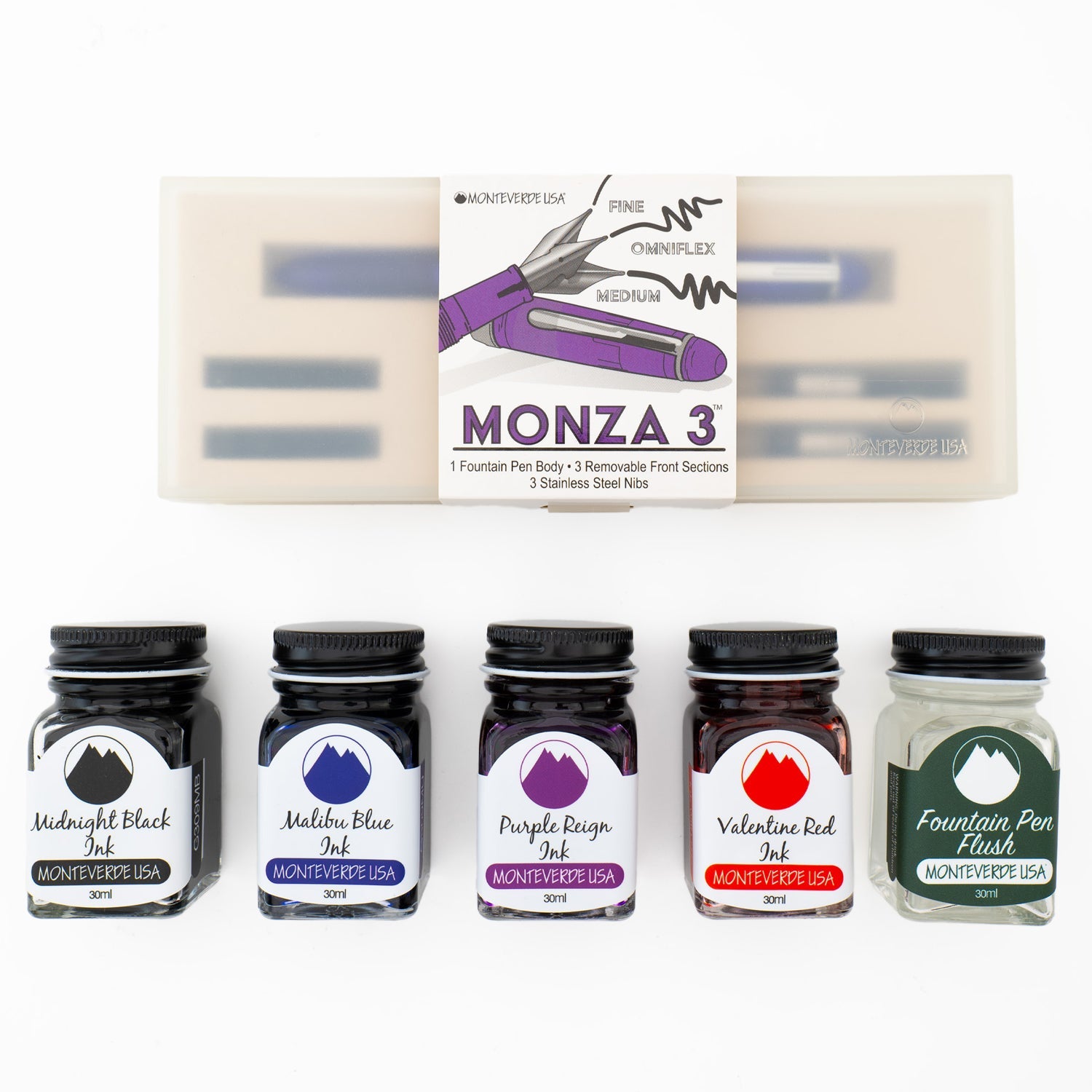 Monteverde Monza 3+ Fountain Pen Gift Set - Purple CT