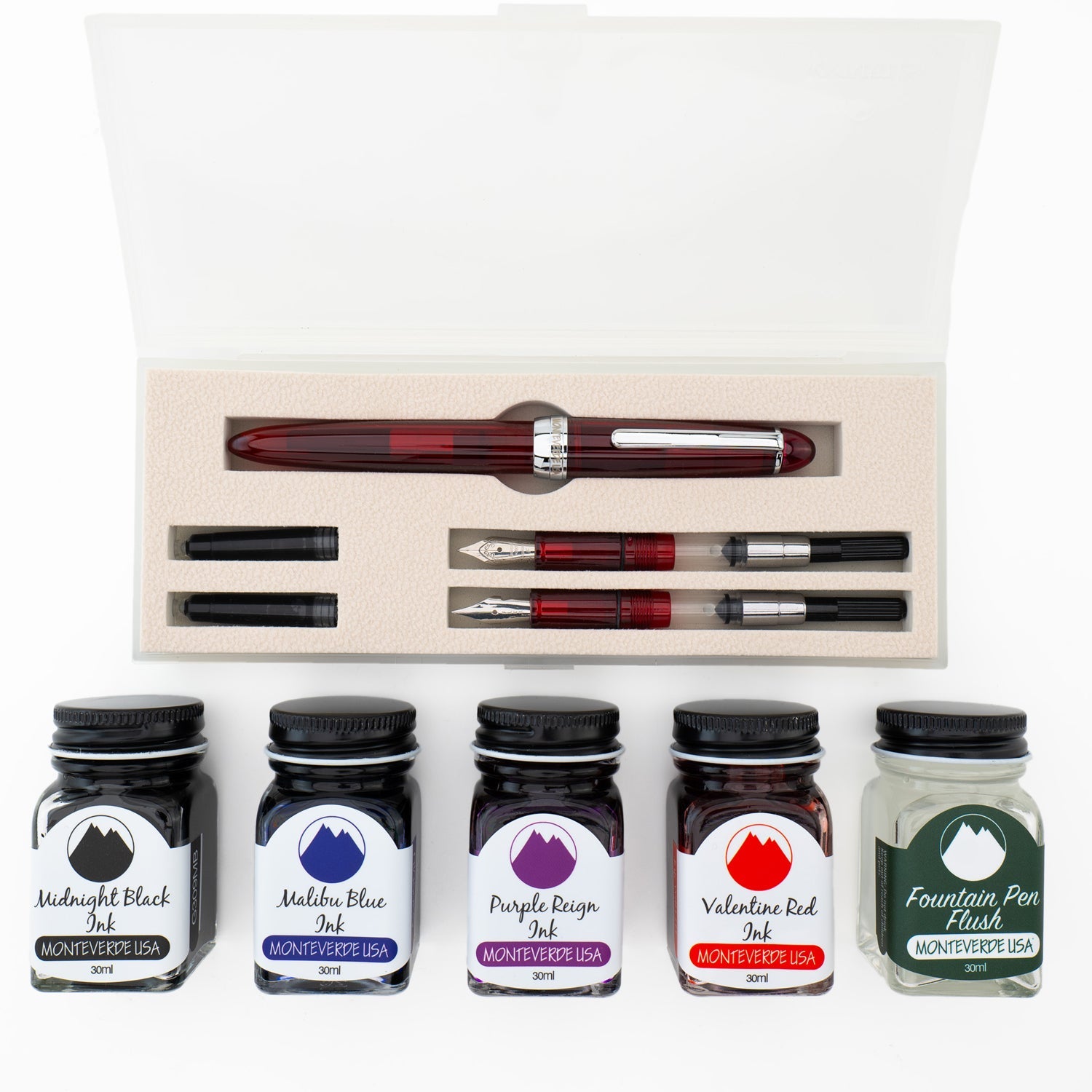 Monteverde Monza 3+ Fountain Pen Gift Set - Red CT