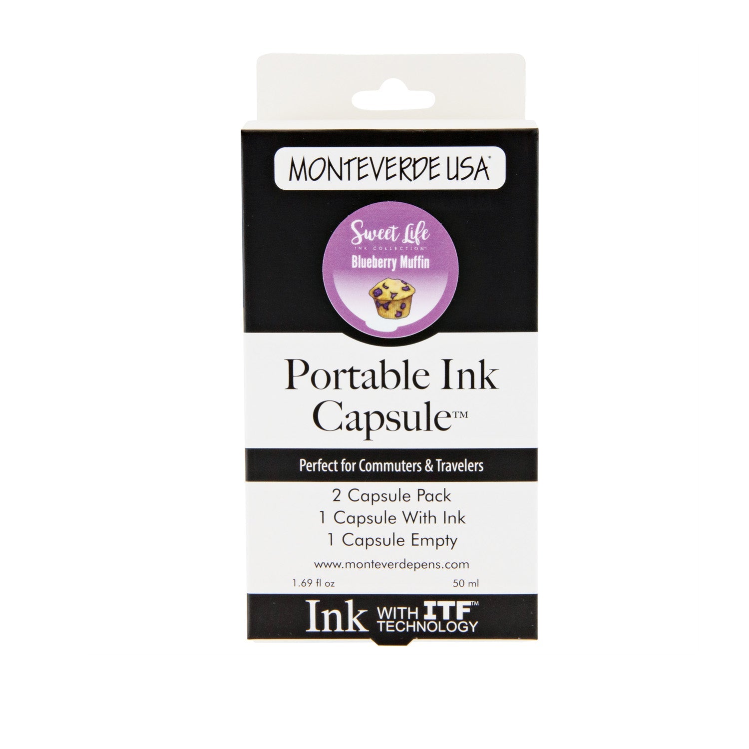 Monteverde Portable 50ml Ink Capsule, Blueberry