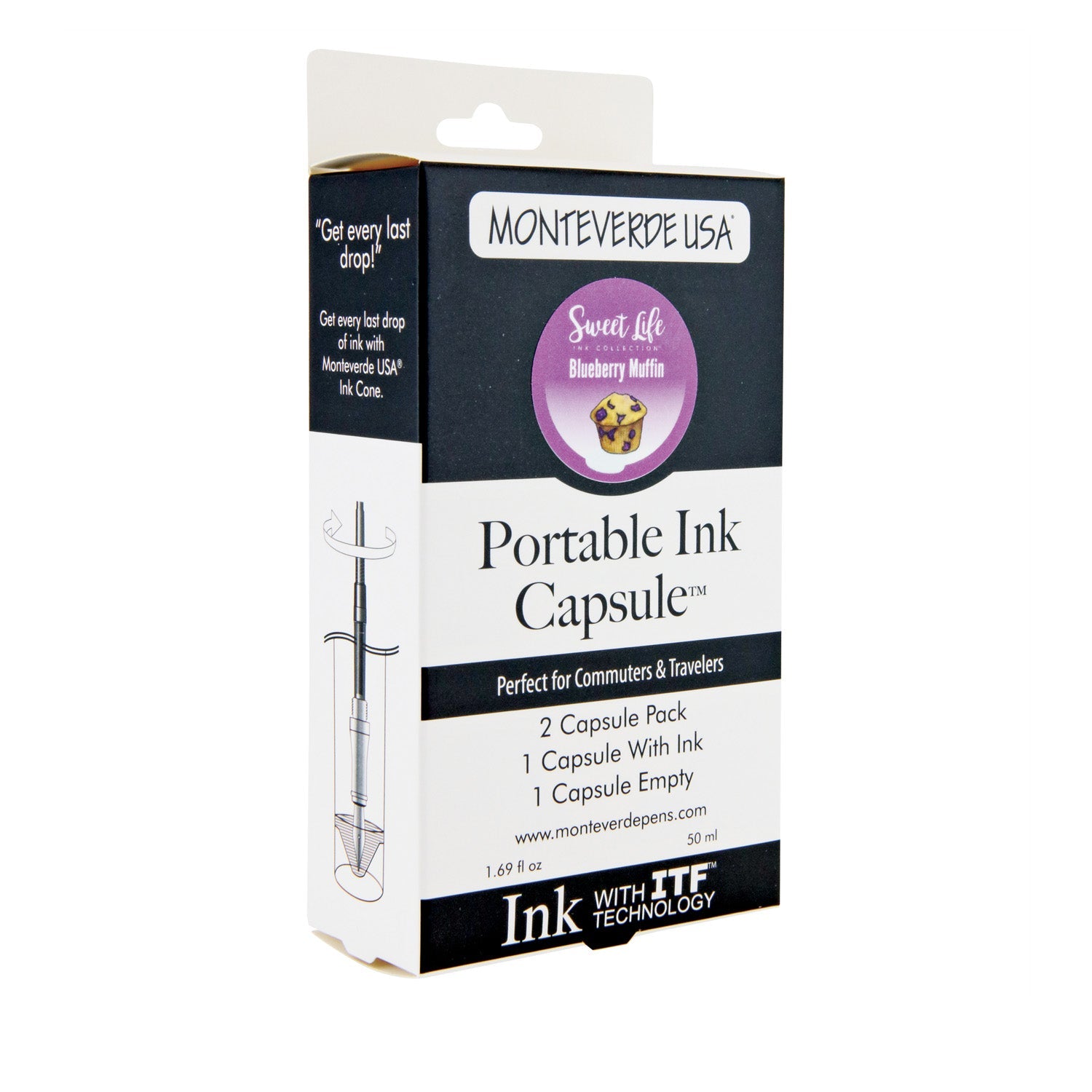 Monteverde Portable 50ml Ink Capsule, Blueberry