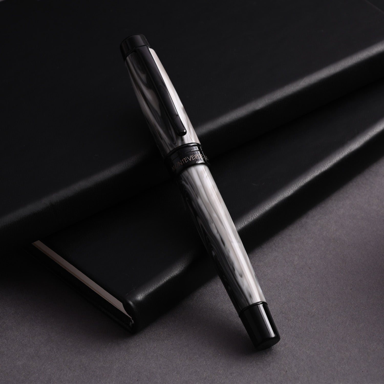Monteverde Prima Fountain Pen - Grey Swirl BT 14