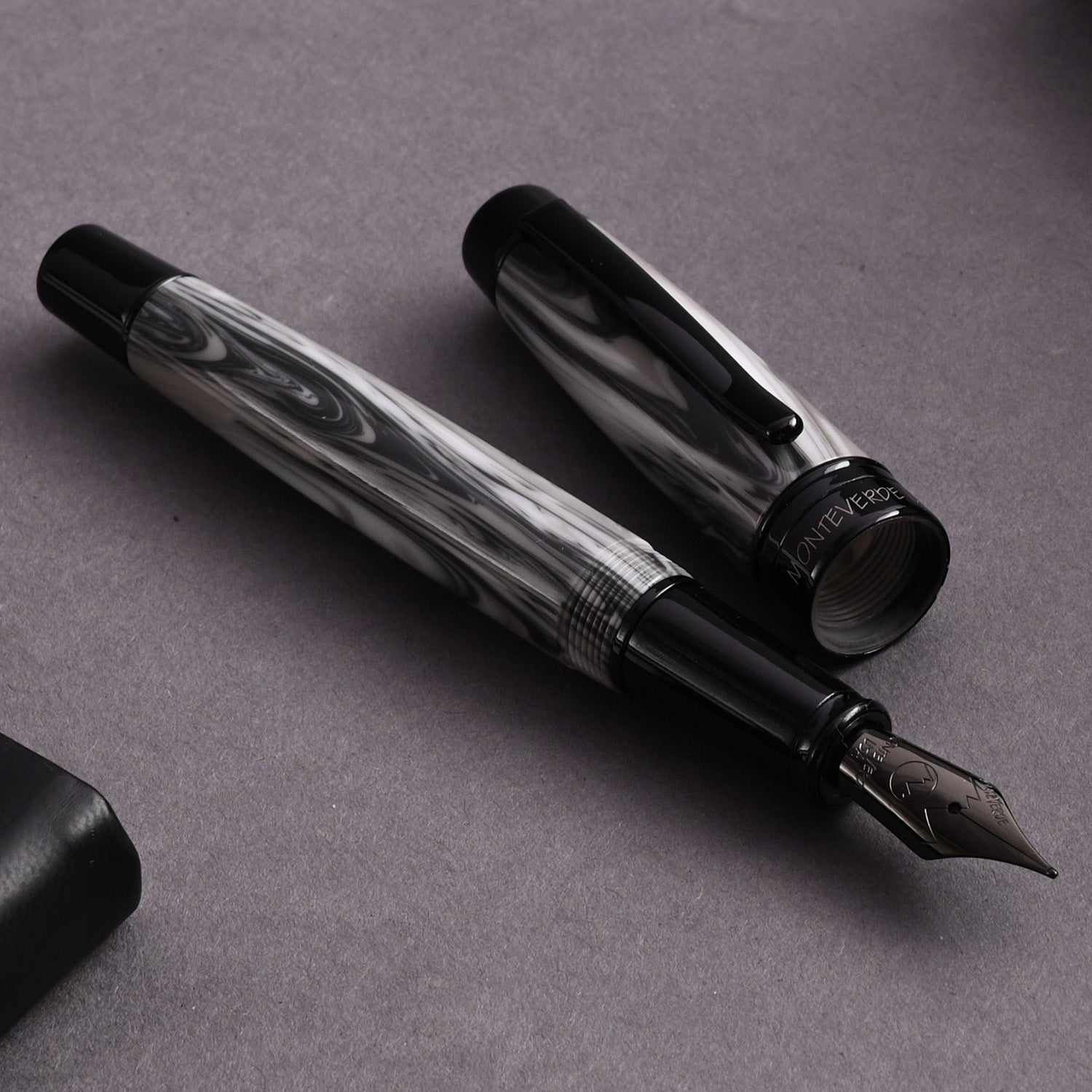 Monteverde Prima Fountain Pen - Grey Swirl BT 7