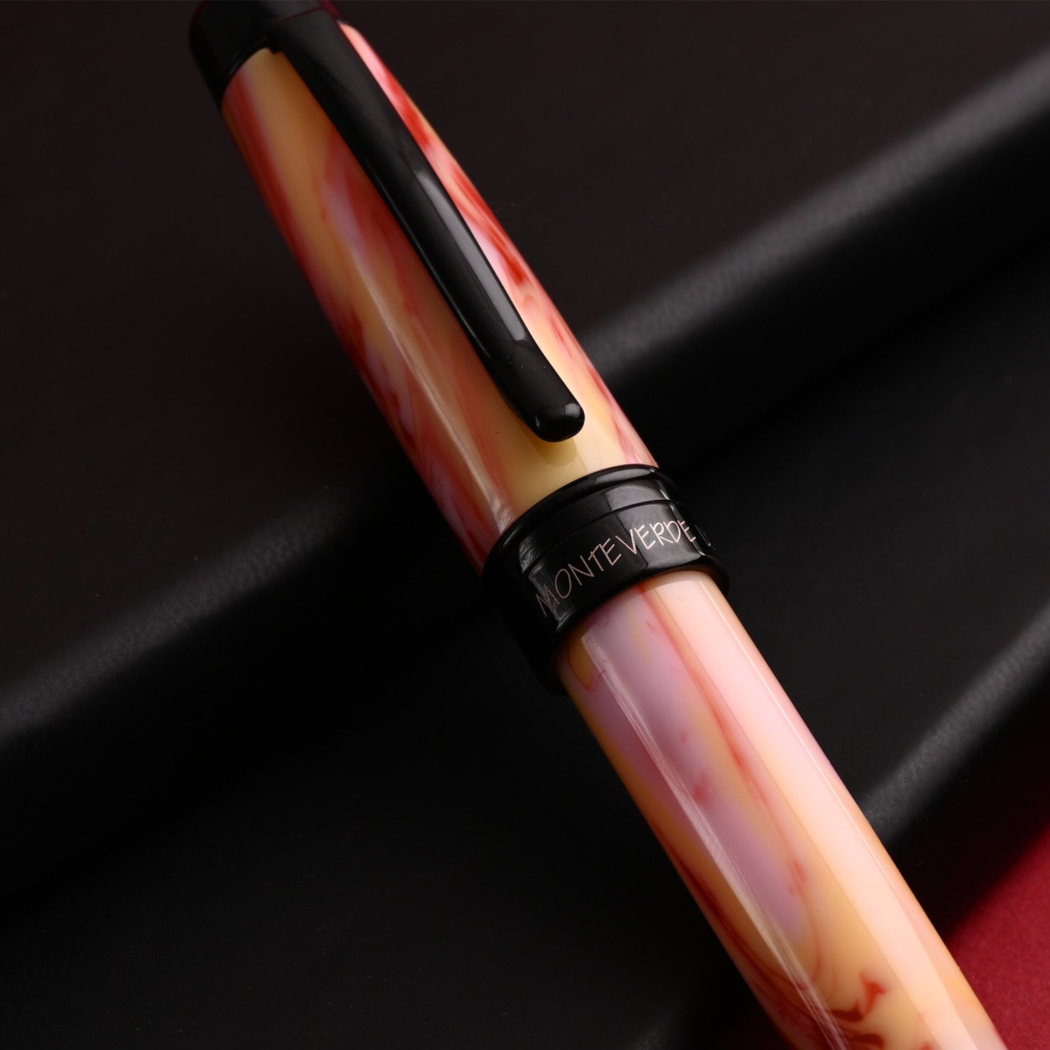Monteverde Prima Fountain Pen - Red Swirl BT 13