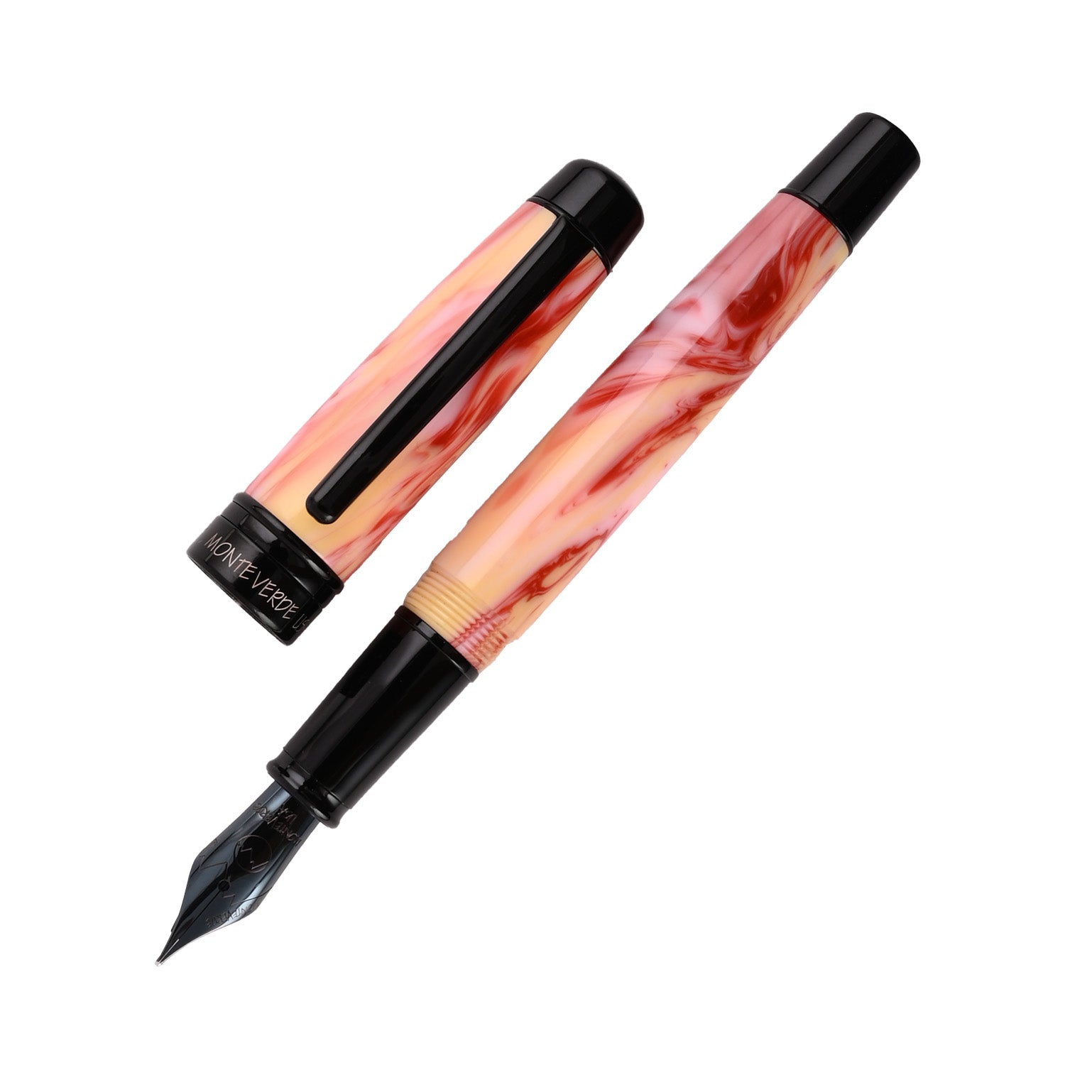 Monteverde Prima Fountain Pen - Red Swirl BT 1