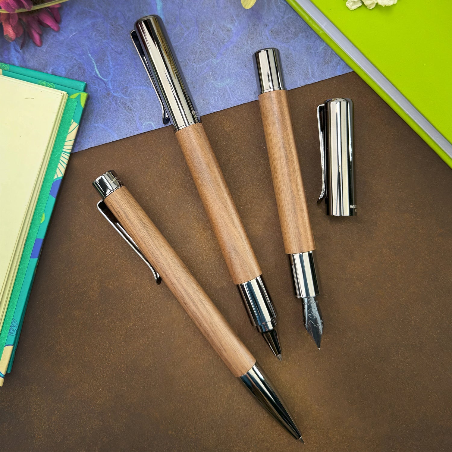 Monteverde Ritma Roller Ball Pen - Walnut