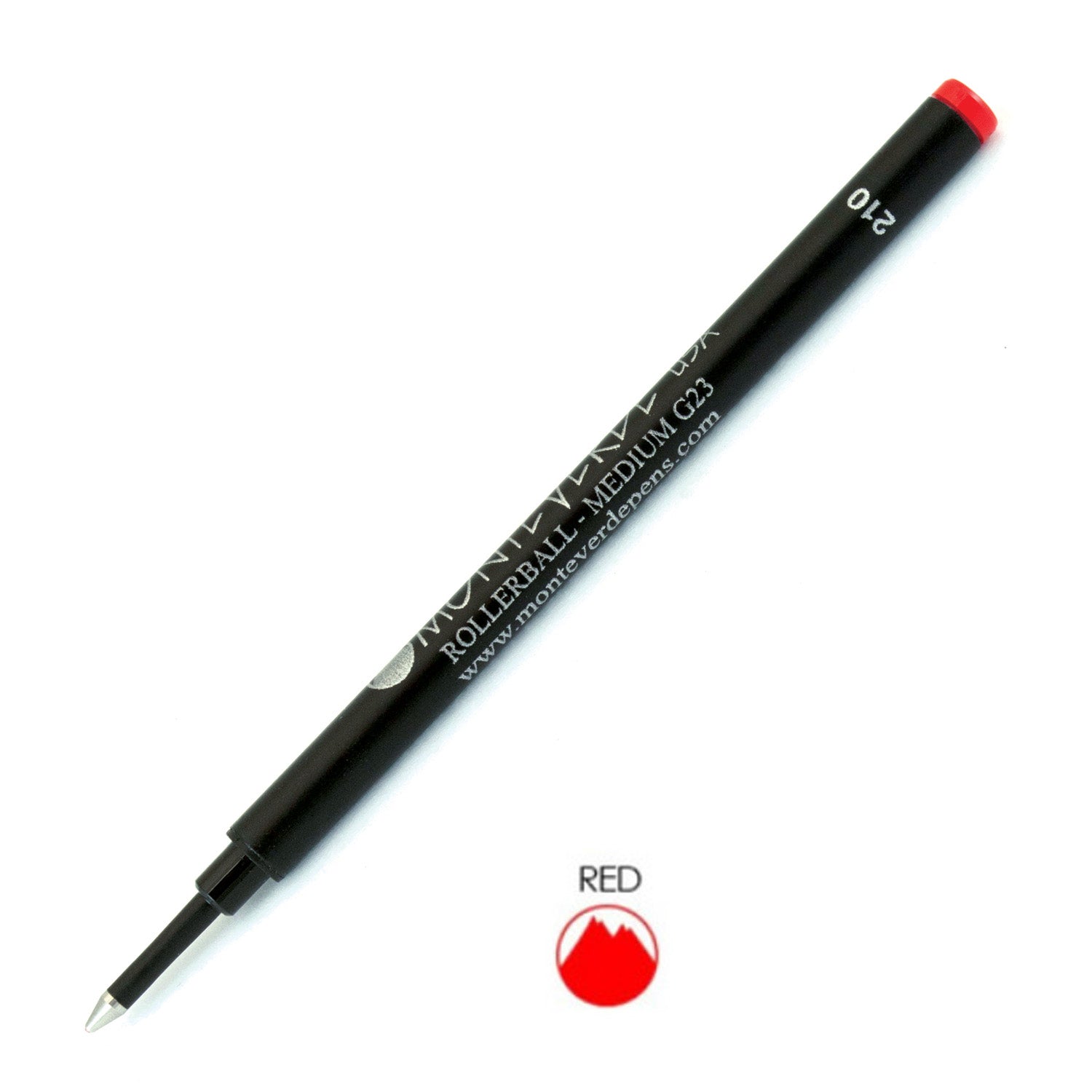 Monteverde Roller Ball Pen Refill - Medium - Red - Pack of 2 1