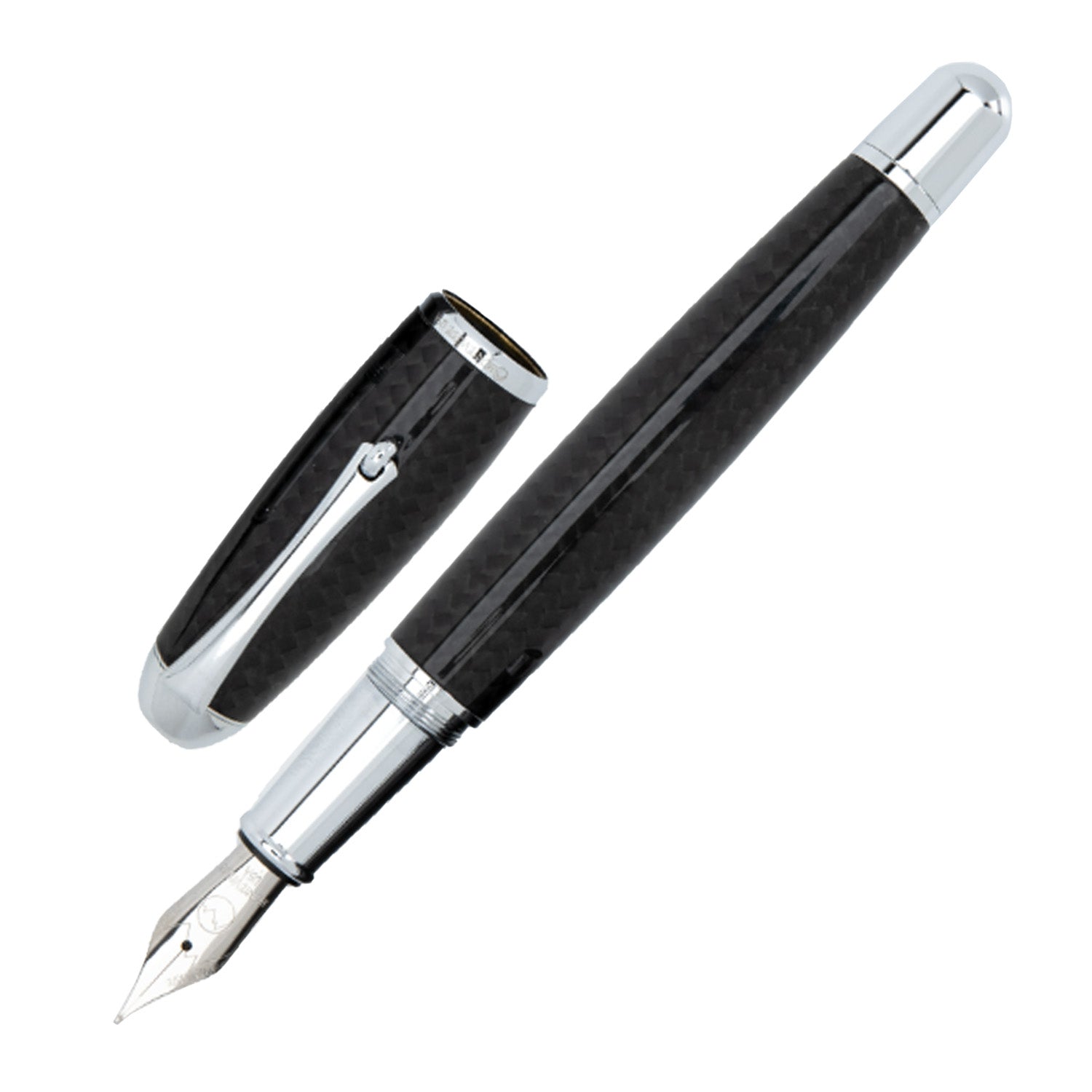 Monteverde Super Mega Carbon Fibre Fountain Pen - Black CT 1