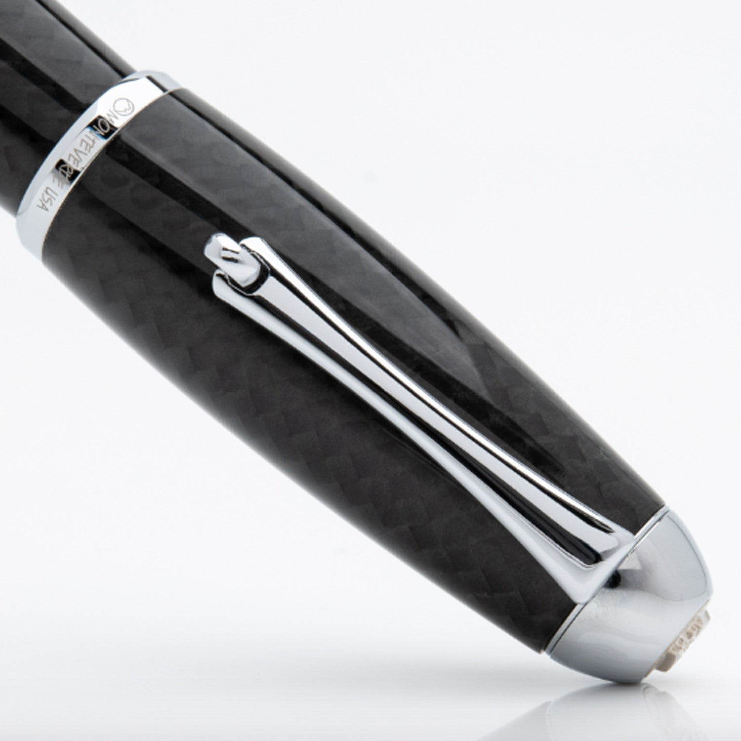 Monteverde Super Mega Carbon Fibre Fountain Pen - Black CT 10
