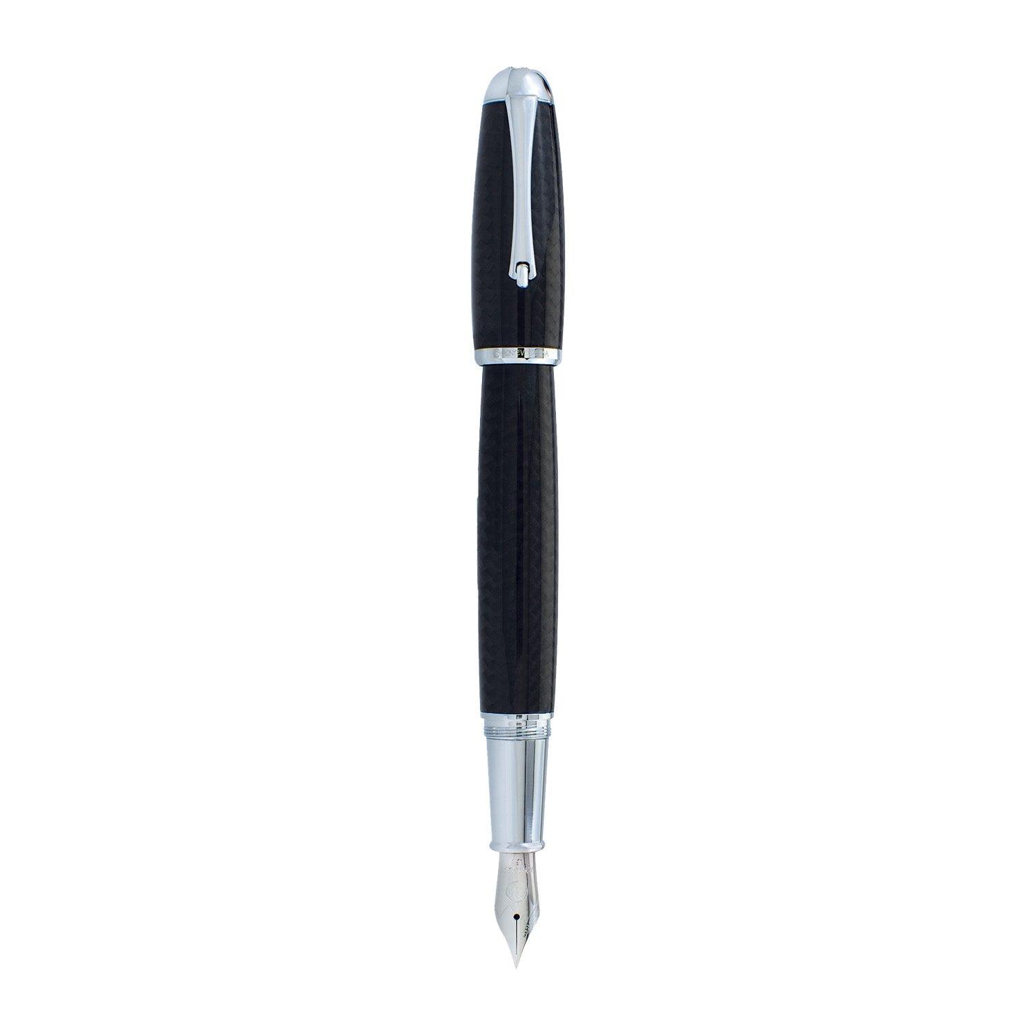 Monteverde Super Mega Carbon Fibre Fountain Pen - Black CT 5