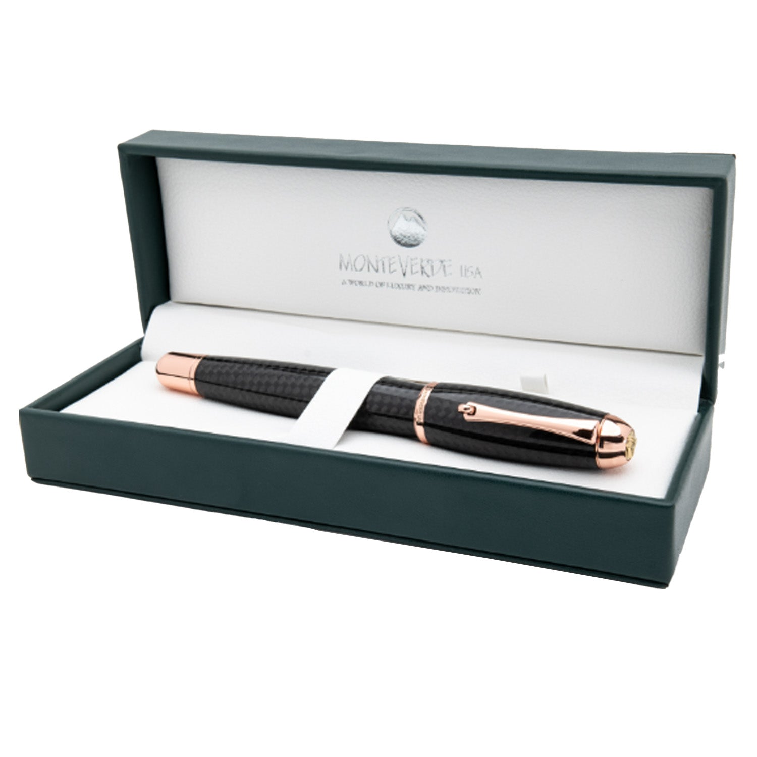 Monteverde Super Mega Carbon Fibre Fountain Pen - Black RGT 14