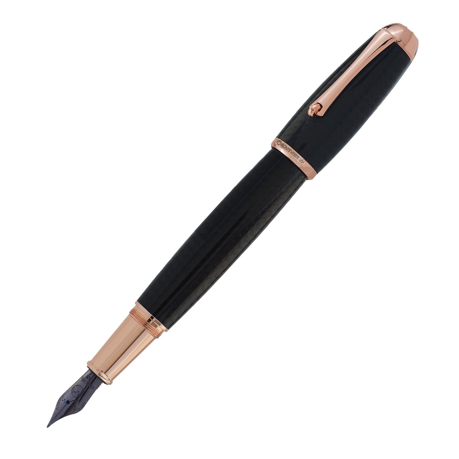 Monteverde Super Mega Carbon Fibre Fountain Pen - Black RGT 5