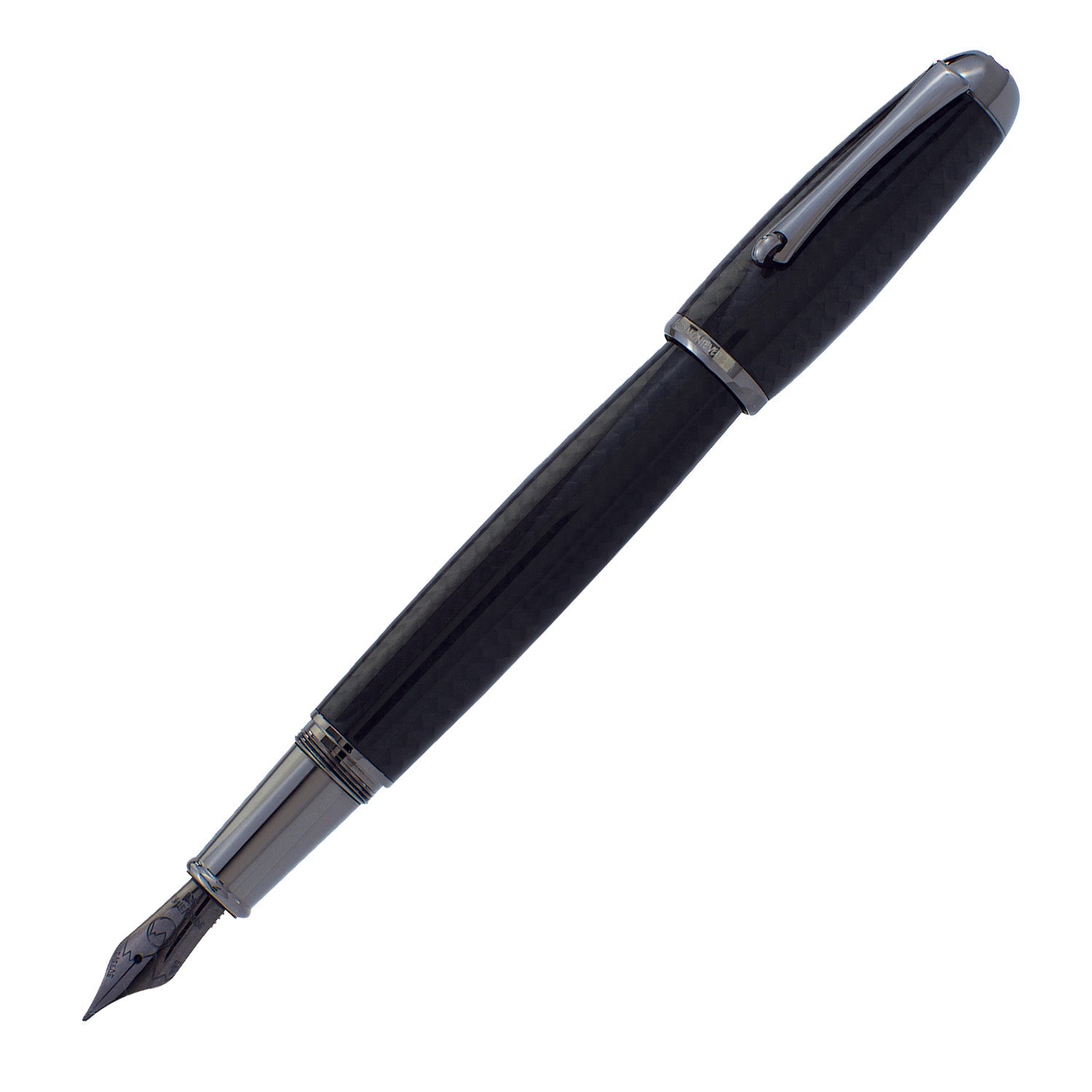 Monteverde Super Mega Carbon Fibre Fountain Pen - Black RT 5