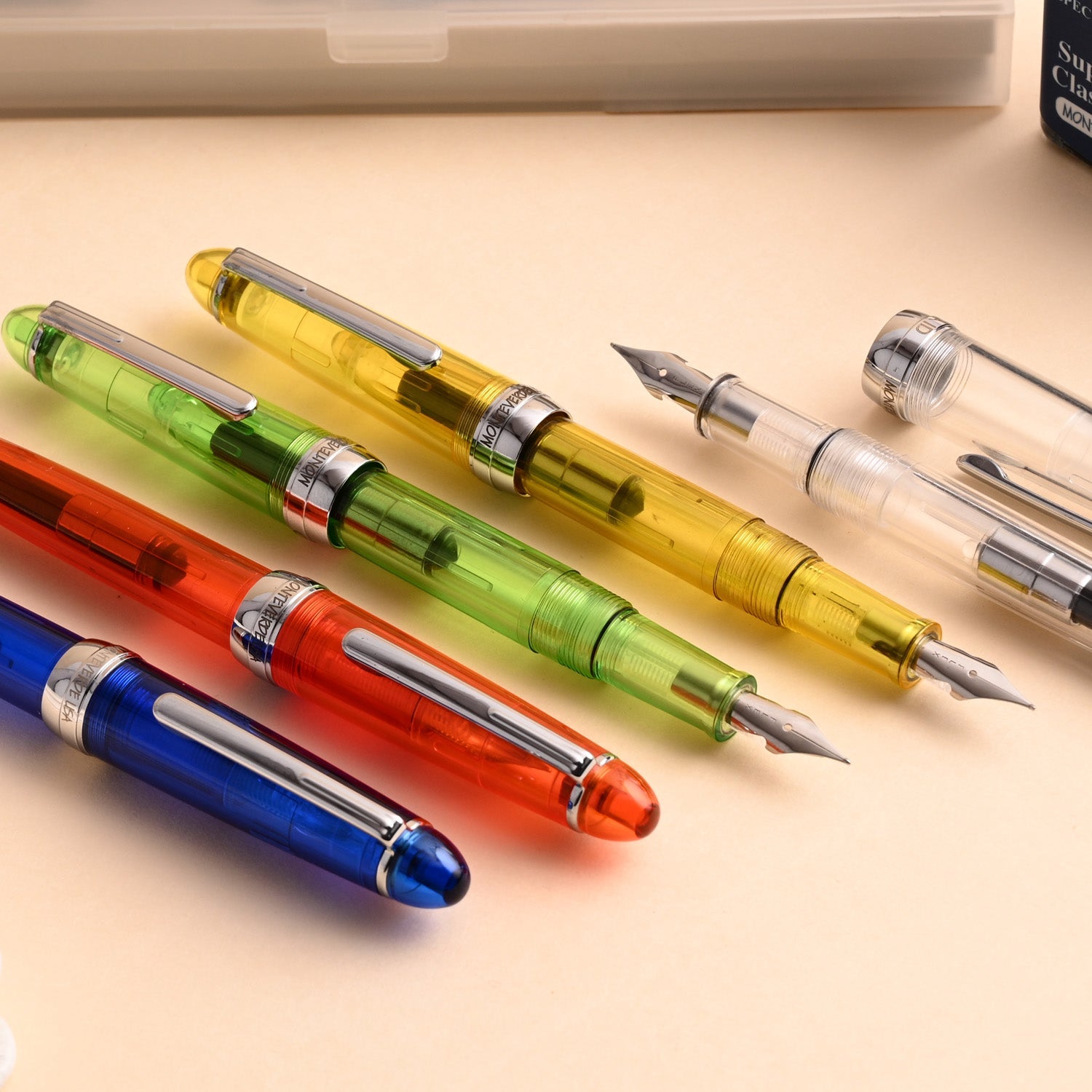 Monteverde Monza 3 Fountain Pen Set - Blue CT 18