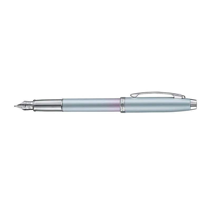 Sheaffer Expressions 100 9376 Blue and Pink Pearlised Gradient  with Chrome Trims Medium Nib Fountain Pen