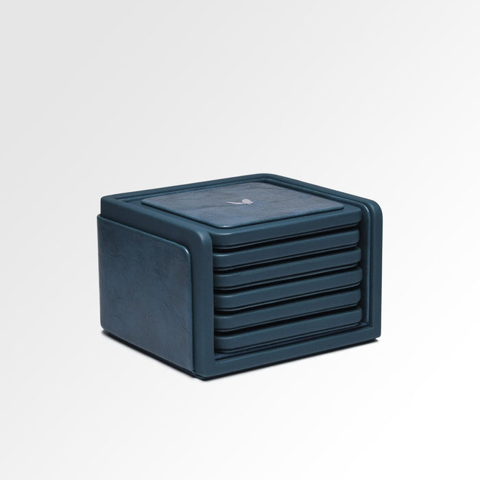 Unmet Desire Square Coasters Set - Set of Six - Moderno - Blue