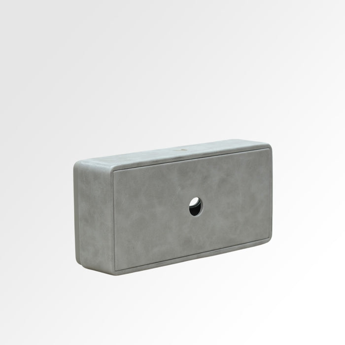 Unmet Desire Tissue Box Holder for Home and Office in Premium Faux Leather | Size: 9.5 x 4.5 x 2.5(H) Inches | Moderno |Grey