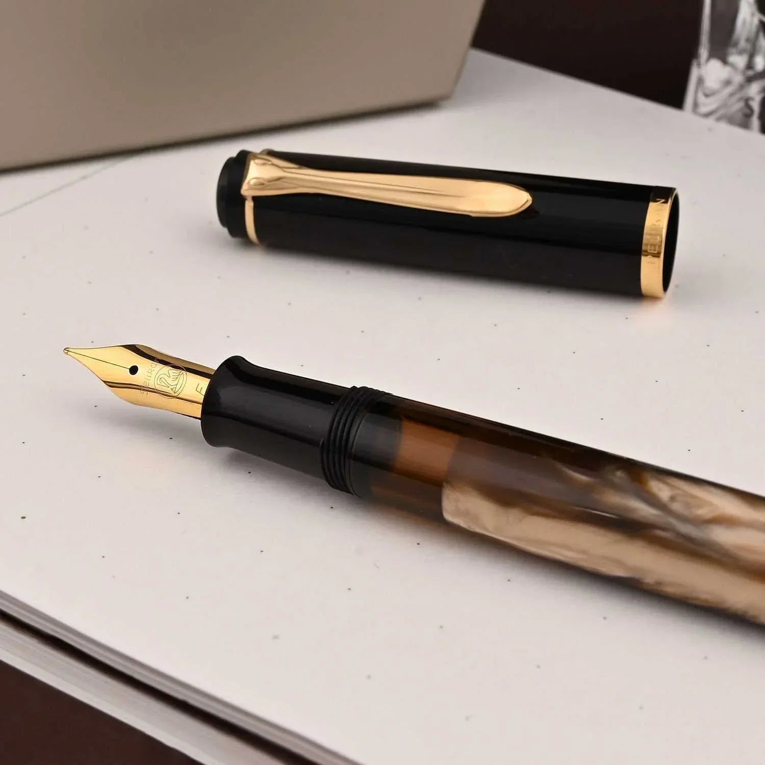 Pelikan M200 Fountain Pen – Brown Marbled