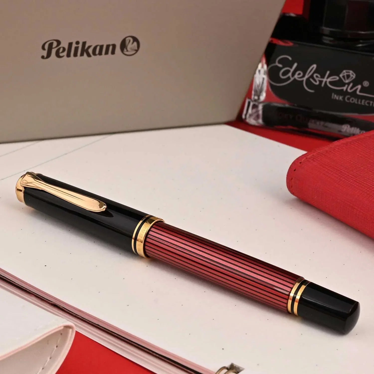 Pelikan Souveran M600 Fountain Pen – Black Red