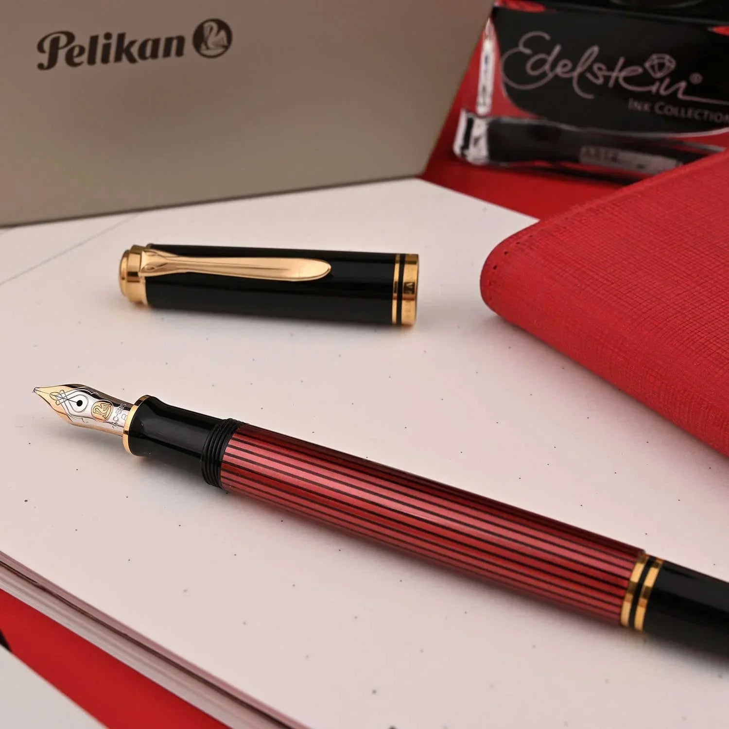 Pelikan Souveran M600 Fountain Pen – Black Red