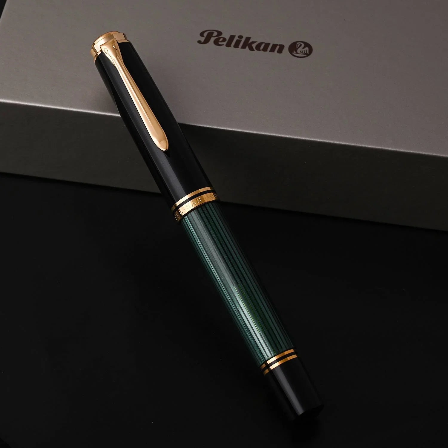 Pelikan Souveran M1000 Fountain Pen – Black & Green GT