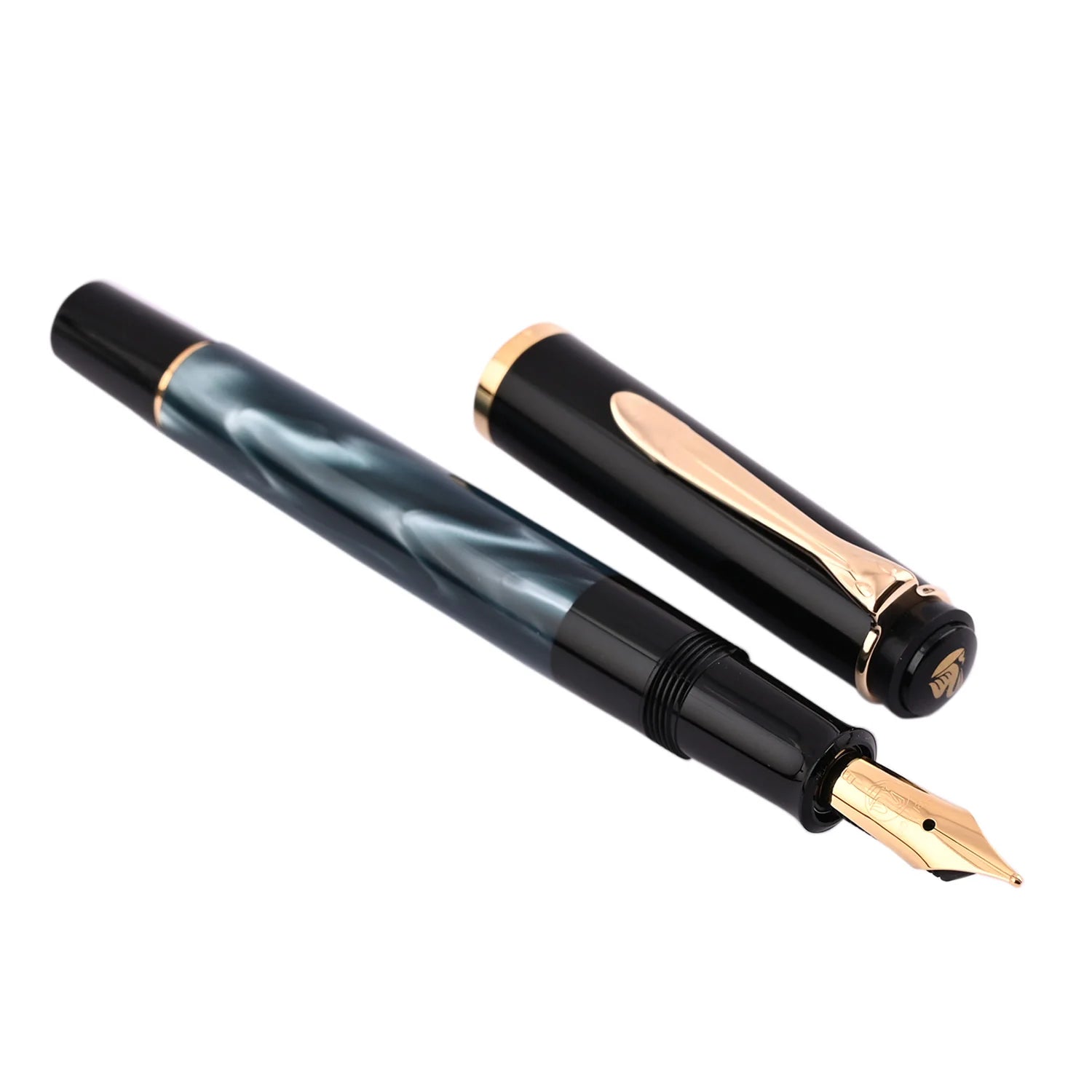 Pelikan M200 Fountain Pen – Green Marbled