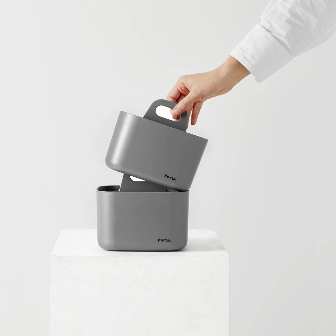 Litem | Portable | Stackable | Organizer | Grey| Porta Vita | For Office  Home & Kitchen