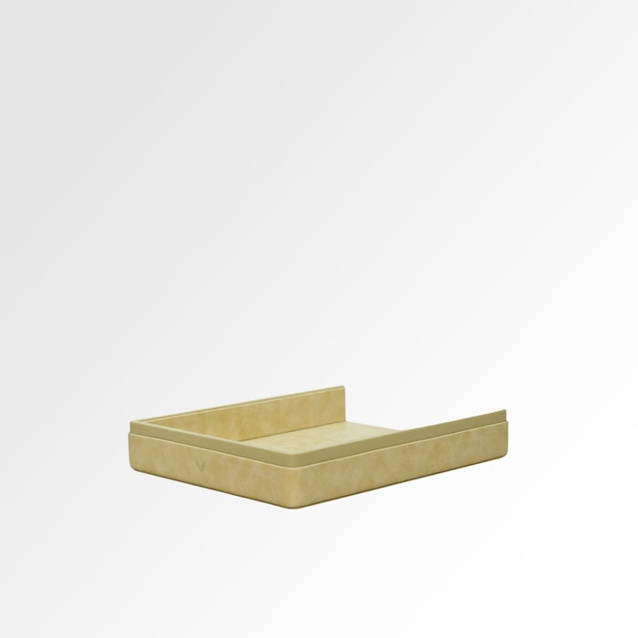 Unmet Desire A4 Paper Tray / Letter Tray | Faux Leather | Moderno | Cream