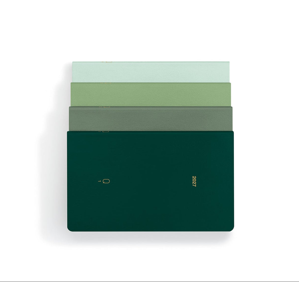 LEUCHTTURM1917 2027 Quarterly Daily Planner Dotted (A6) pack of 4 - Shades of Green