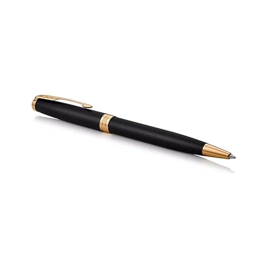 Parker Fusion Matte Black Gold Trim Ballpoint Pen