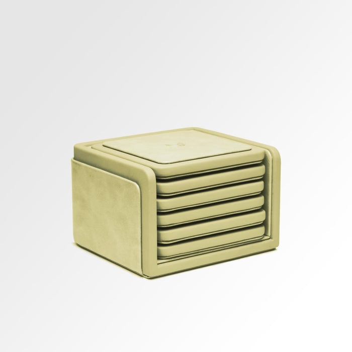 Unmet Desire Square Coasters Set - Set of Six - Moderno - Cream