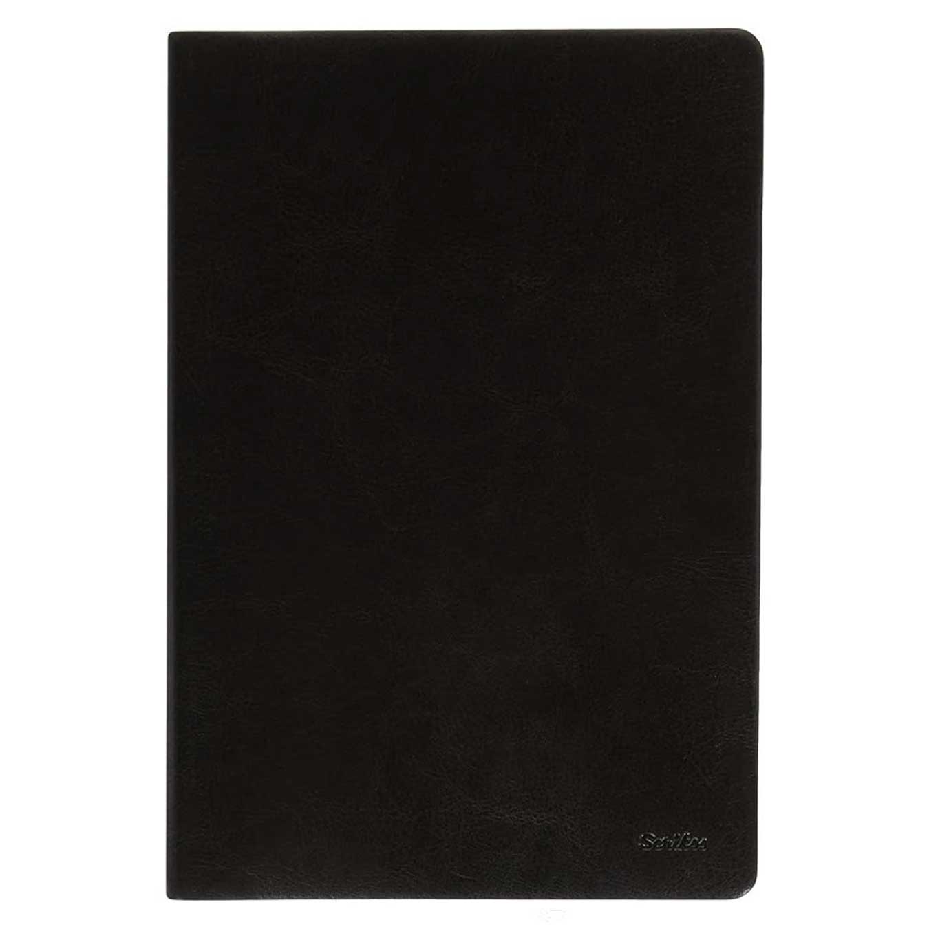 Scrikss A5 Blank Premium Notebook – Black Vinyl Leather Soft Cover