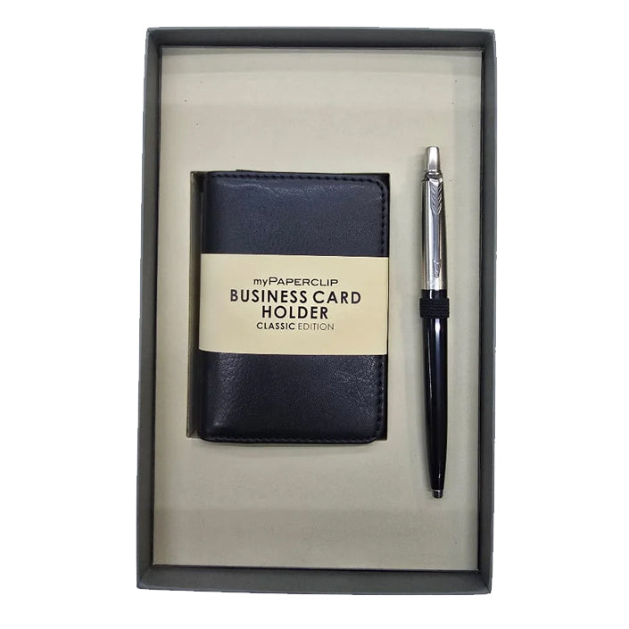 PARKER x myPAPERCLIP/ PARKER JOTTER BALL PEN WITH BUSINESS CARD HOLDER | GIFT SET