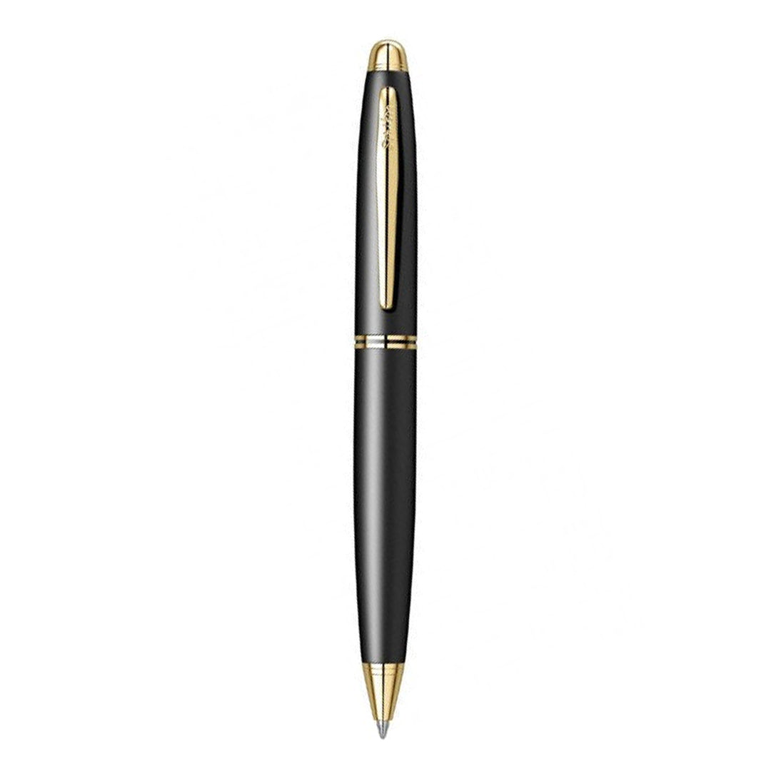 Scrikss | Knight | Matte Black | Ball Point Pen | Gold Trims | Twist Mechanism