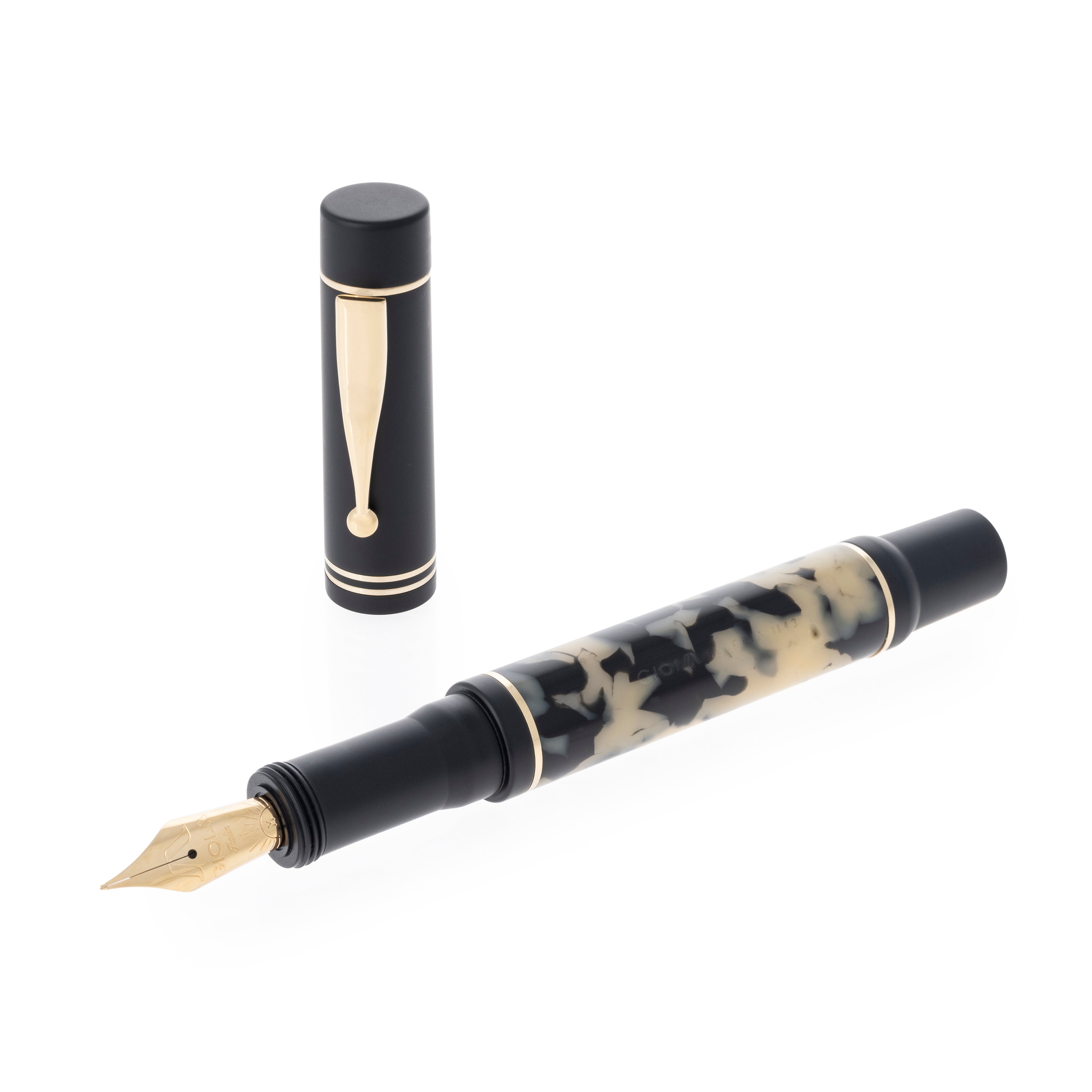 Gioia | Fountain Pen | Alleria | Tramonto Sand Black | Gold Trims