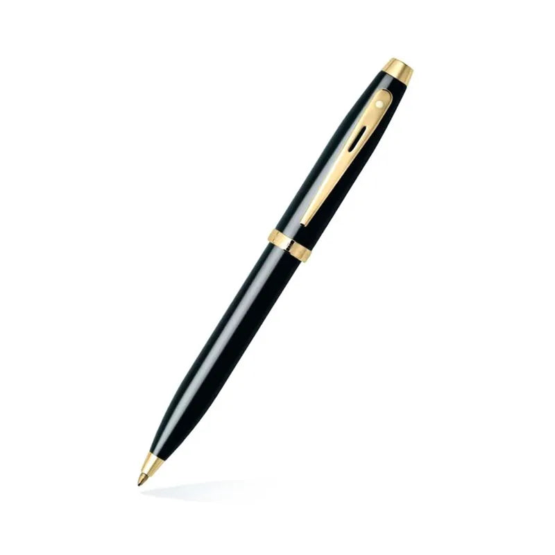 Sheaffer 9322 Gift Set 100 Glossy Black with Gold Trims Ballpoint Pen with Table Clock