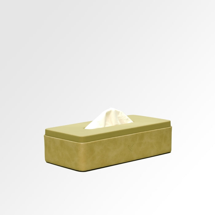 Unmet Desire Tissue Box Holder for Home and Office in Premium Faux Leather | Size: 9.5 x 4.5 x 2.5(H) Inches | Moderno Cream