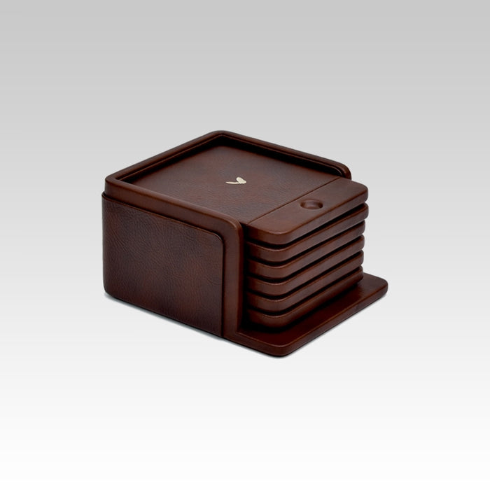 Unmet Desire Rectangular Coasters - Set of Six - Classic - Brown