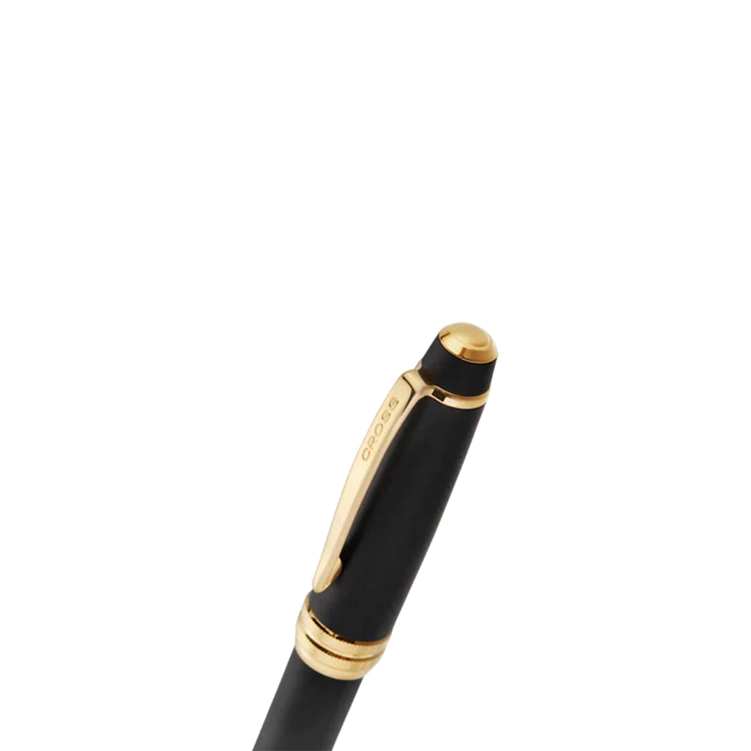 Cross AT0452-24 Bailey Matte Black Lacquer with 23KT Gold PVD Ballpoint Pen