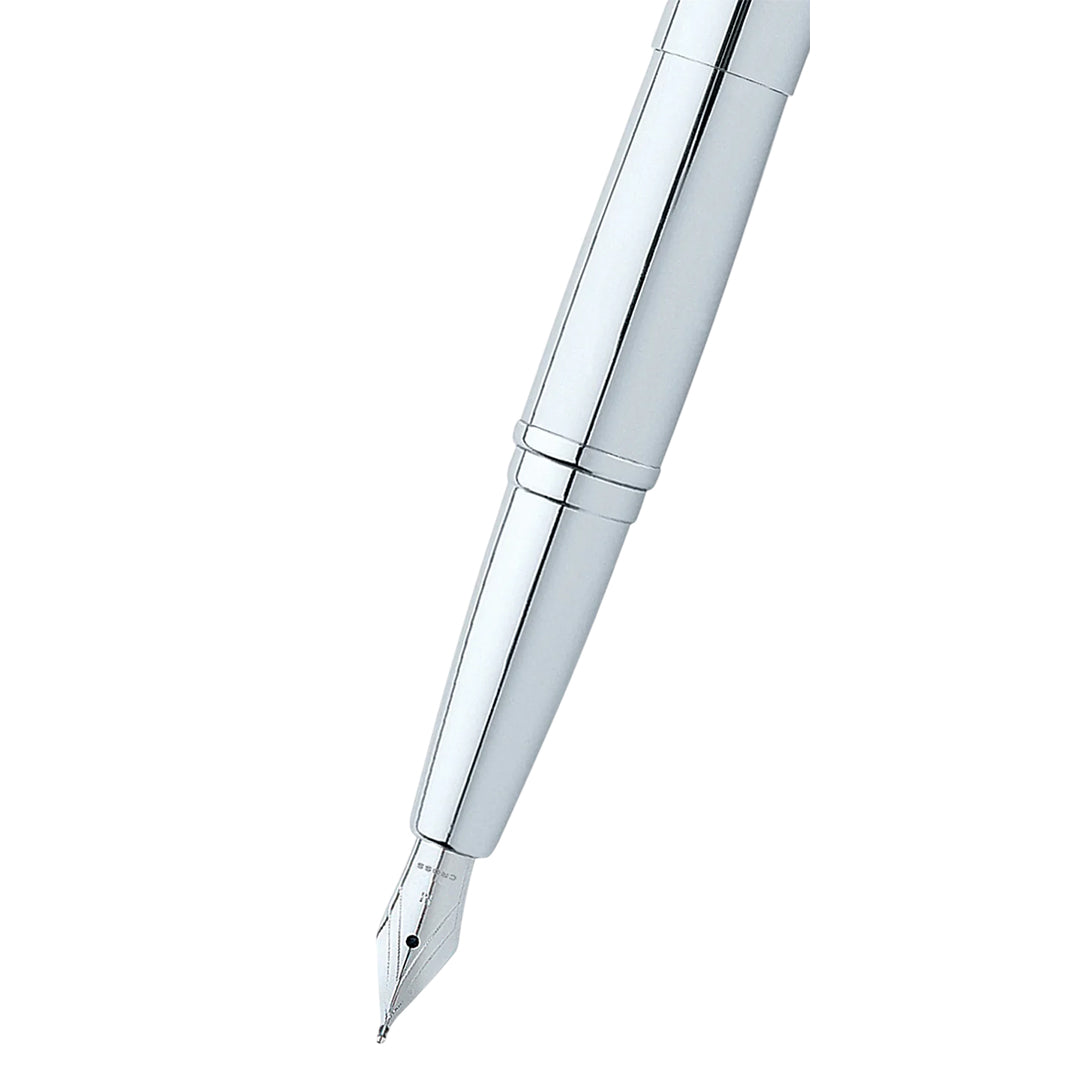 Cross AT0886-2MS ATX® Pure Chrome Stainless Steel Medium Nib Fountain Pen