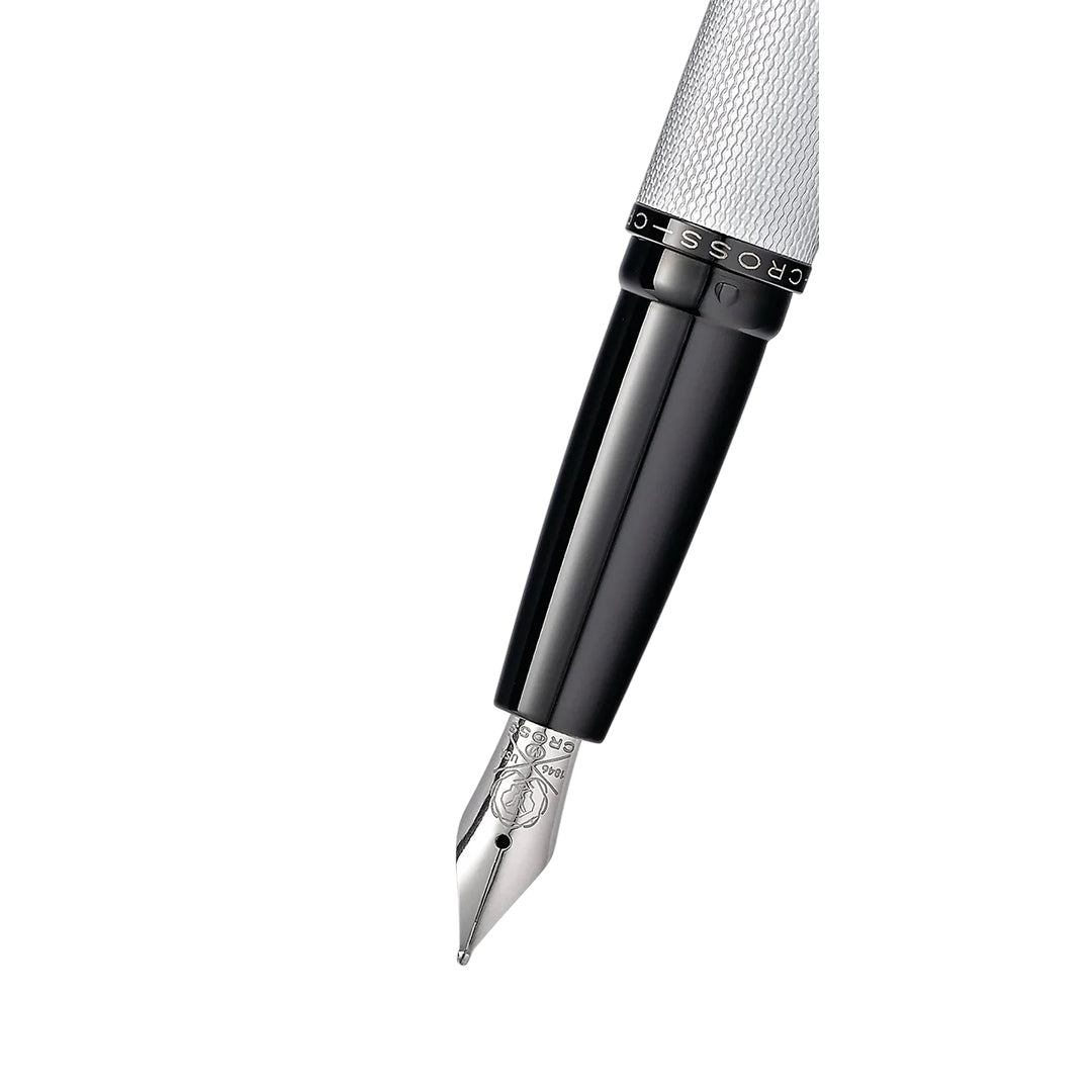 Cross AT0886-43MS ATX® Brushed Chrome Medium Nib Fountain Pen
