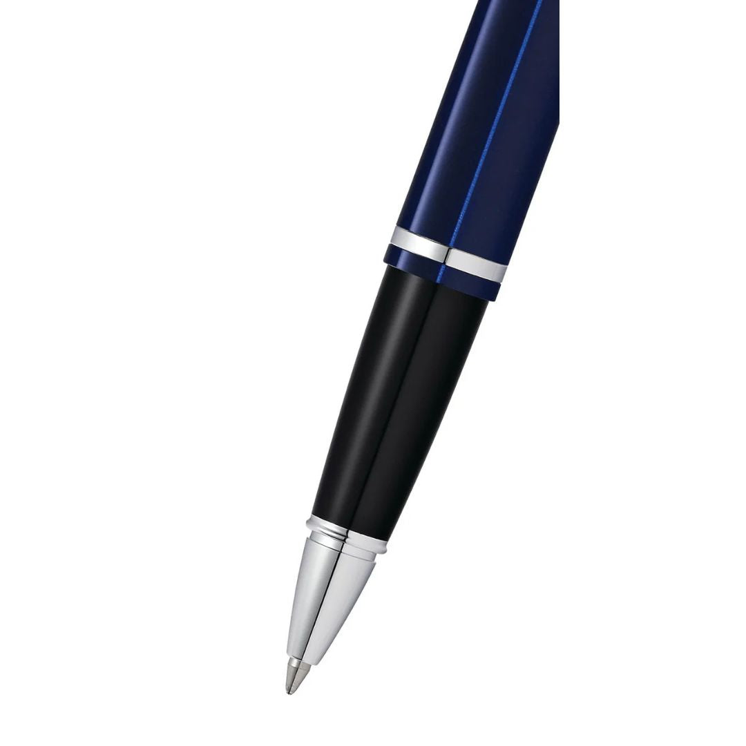 Cross AT0115-3 Calais™ Chrome & Blue Lacquer Rollerball Pen