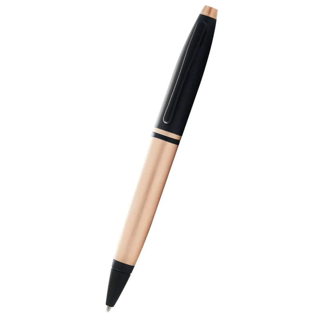 Cross AT0112-27 Calais™ Brushed Rose Gold Plate and Black Lacquer Ballpoint Pen