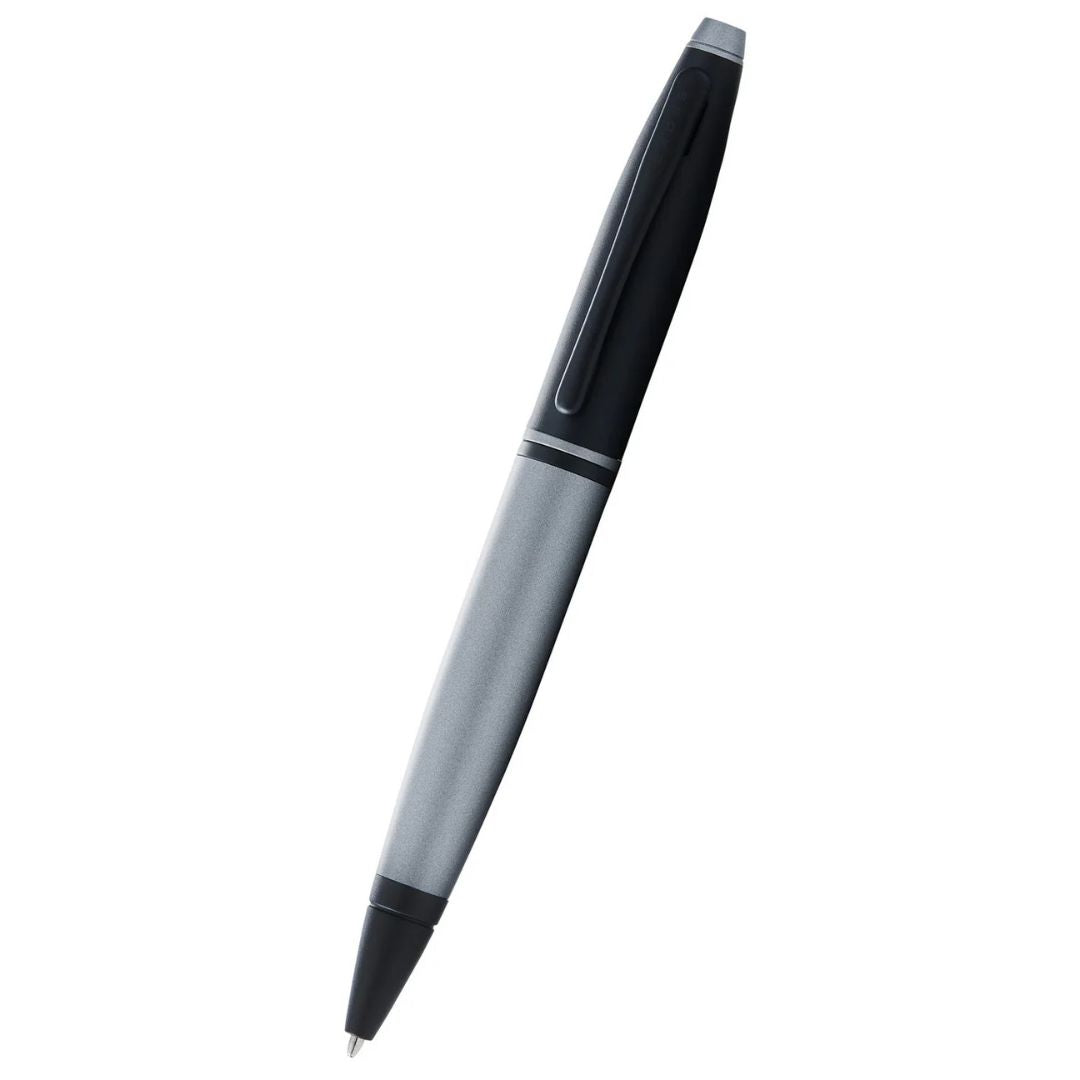 Cross AT0112-26 Calais™ Matte Gray and Black Lacquer Ballpoint Pen