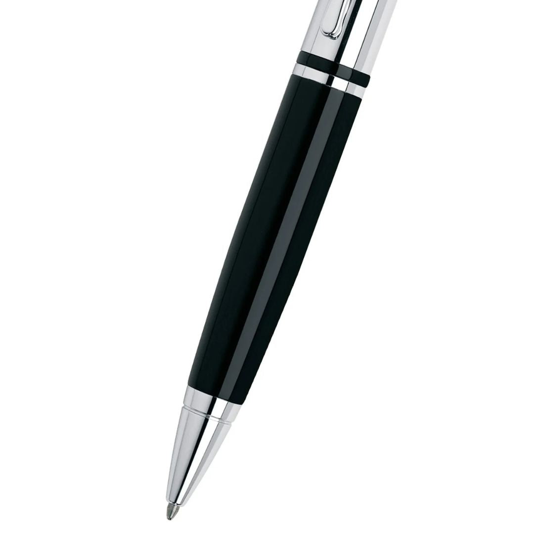 Cross AT0112-2 Calais™ Chrome & Black Lacquer Ballpoint Pen