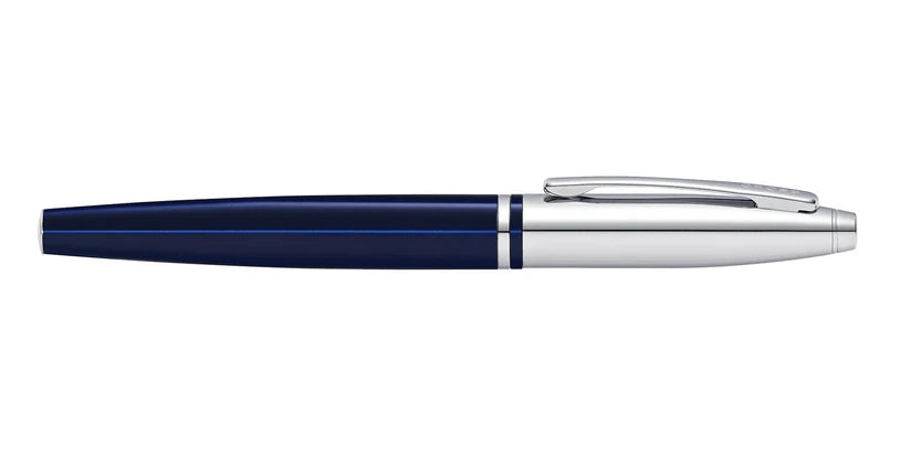 Cross AT0116-3MS Calais™ Chrome & Blue Lacquer Stainless Steel Fountain Pen