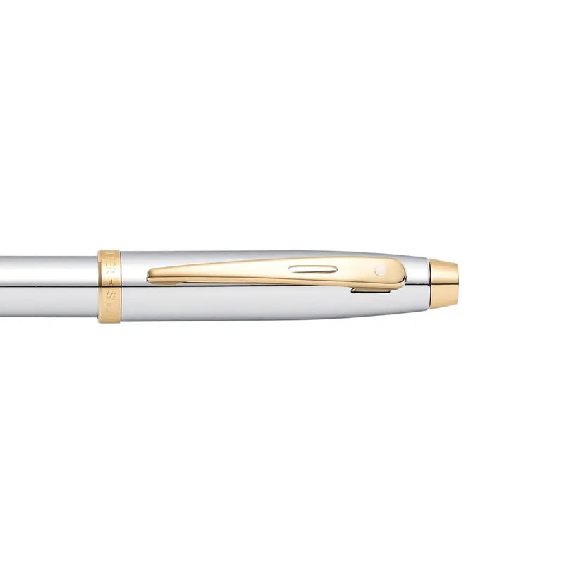 Sheaffer 9340 Gift 100 Bright Chrome with Gold Tone Trim Ballpoint Pen