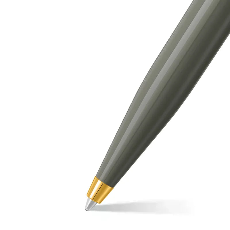 Sheaffer VFM 9427 Glossy Light Gray With PVD Gold Trim Ballpoint Pen