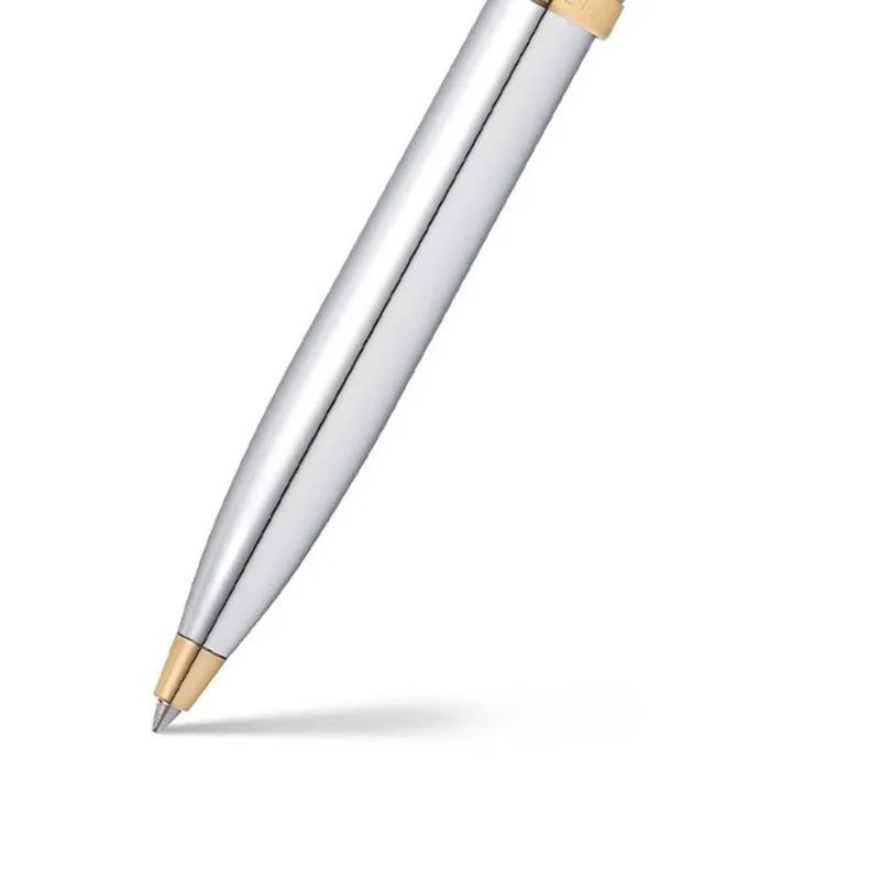 Sheaffer 9340 Gift 100 Bright Chrome with Gold Tone Trim Ballpoint Pen
